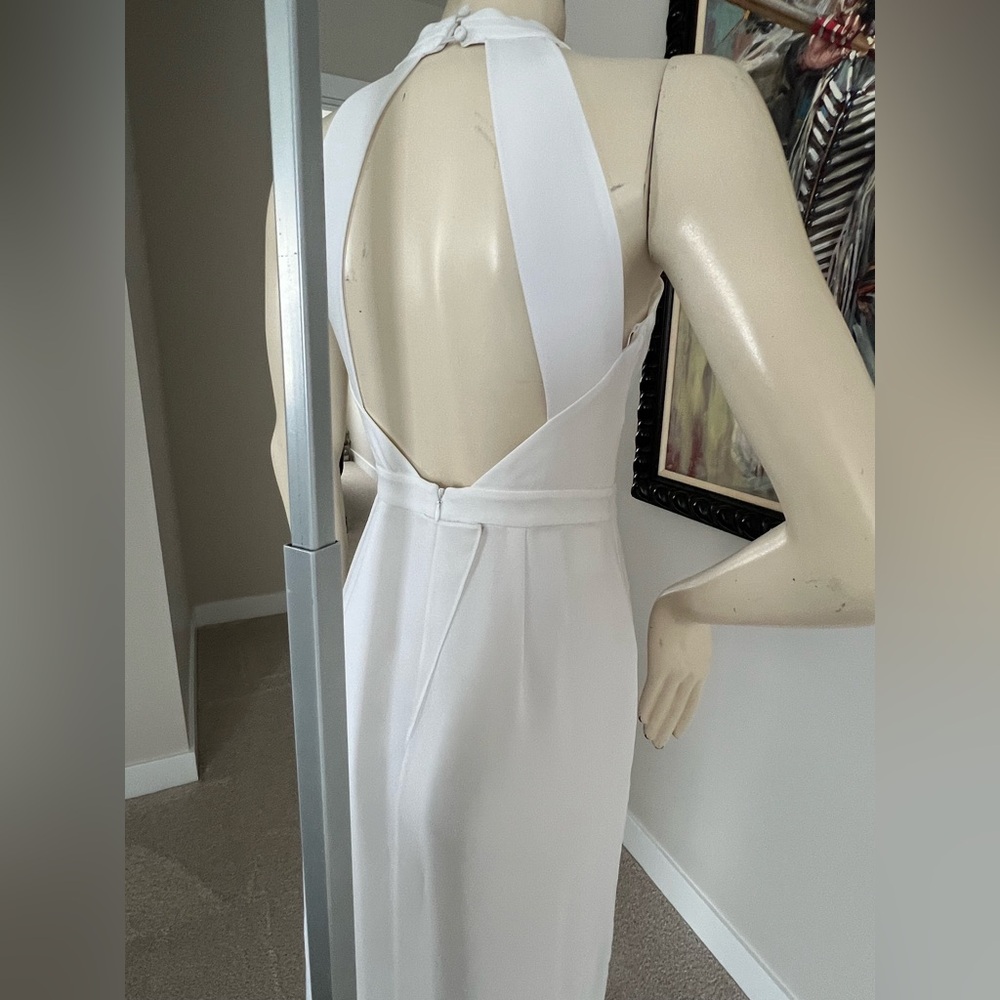 BCBGMAXAZRIA Josselyn Halter Jumpsuit – White | Size 0 - Picture 9 of 16